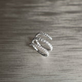 Round Cut Diamond Multi-Row Spiral Ring