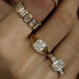 Cushion Cut Diamond Split Solitaire Ring