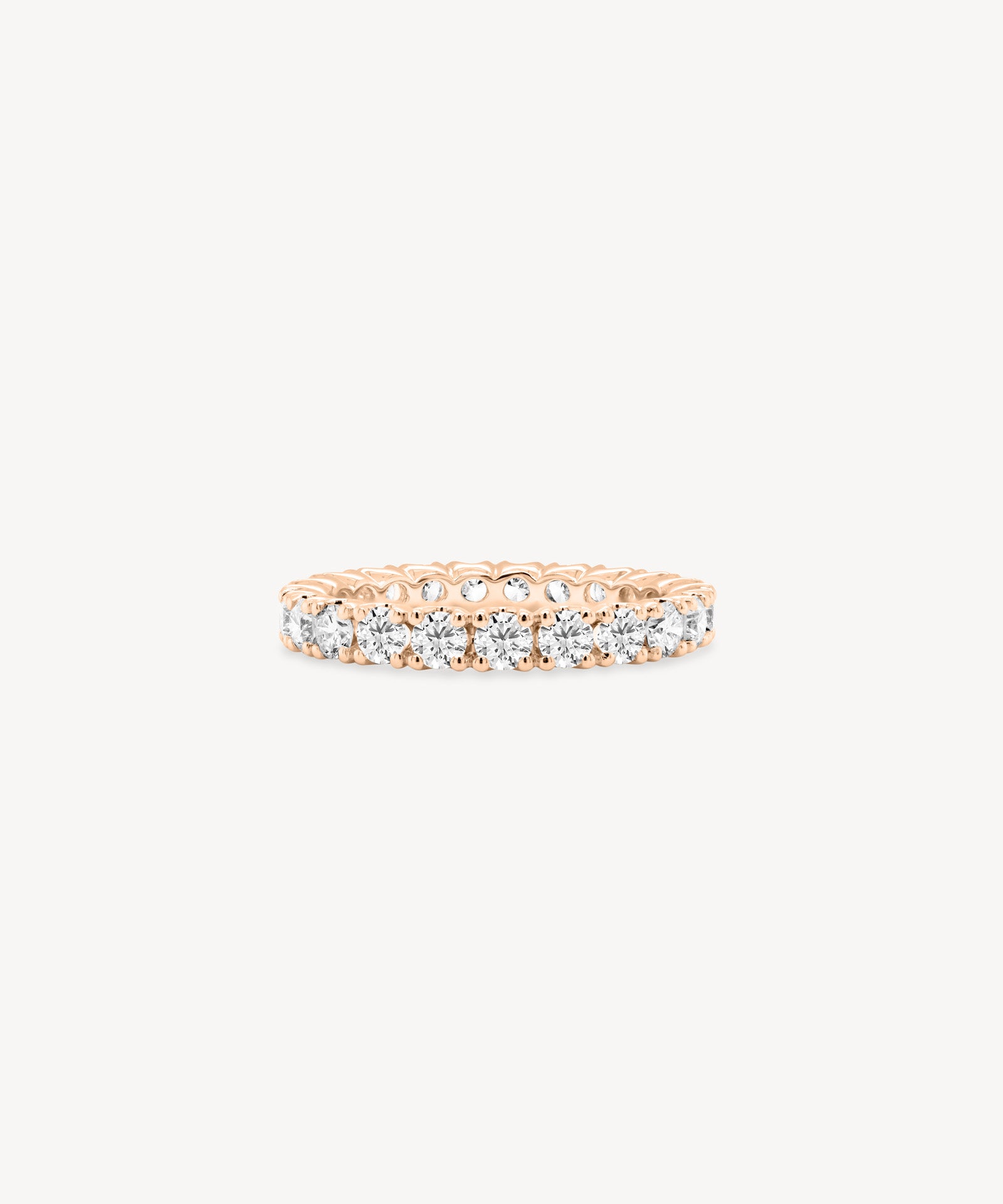 Round Cut Diamond Eternity Ring in U-Prong Setting