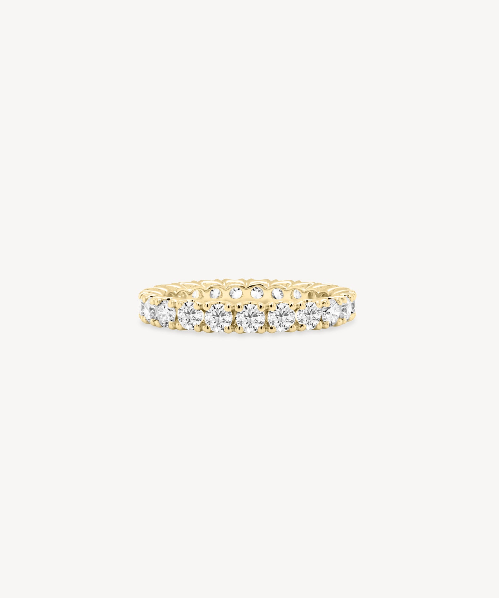 Round Cut Diamond Eternity Ring in U-Prong Setting