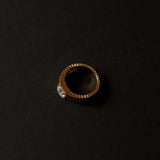 Round Cut Diamond Ribbed Solitaire Ring
