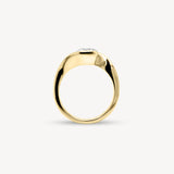 Round Cut Diamond Bypass Solitaire Ring