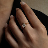 Round Cut Diamond Bypass Solitaire Ring