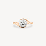 Round Cut Diamond Bypass Solitaire Ring
