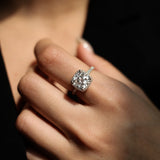 Cushion Cut Diamond Halo Pavé Ring