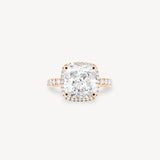 Cushion Cut Diamond Halo Pavé Ring