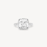 Cushion Cut Diamond Halo Pavé Ring