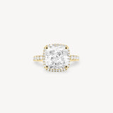 Cushion Cut Diamond Halo Pavé Ring