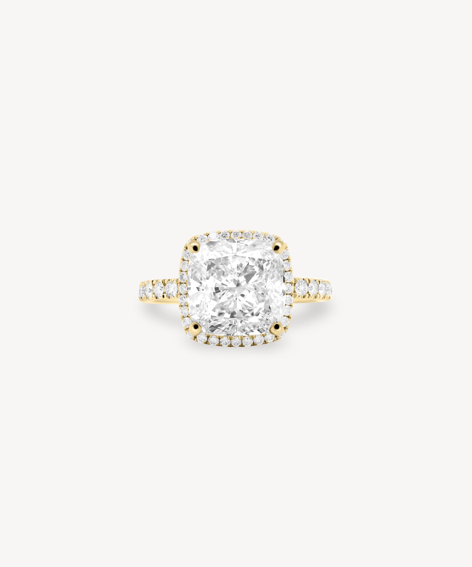 Cushion Cut Diamond Halo Pavé Ring