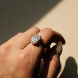 Oval Cut Diamond Triple-Ribbed Solitaire Ring