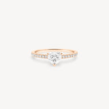 Mini Heart Shape Diamond Pavé Ring