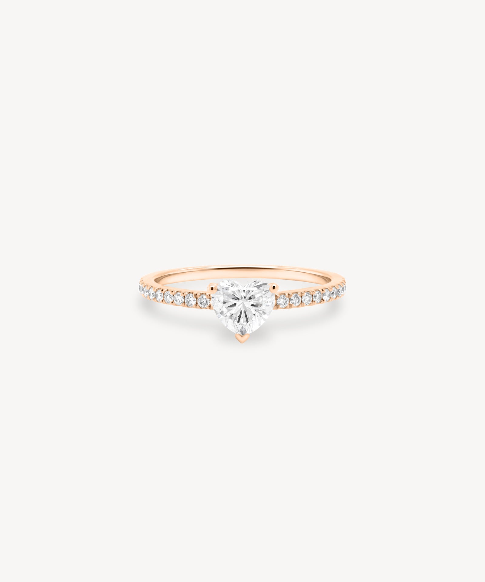 Mini Heart Shape Diamond Pavé Ring