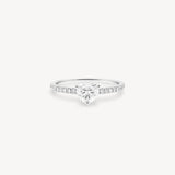 Mini Heart Shape Diamond Pavé Ring