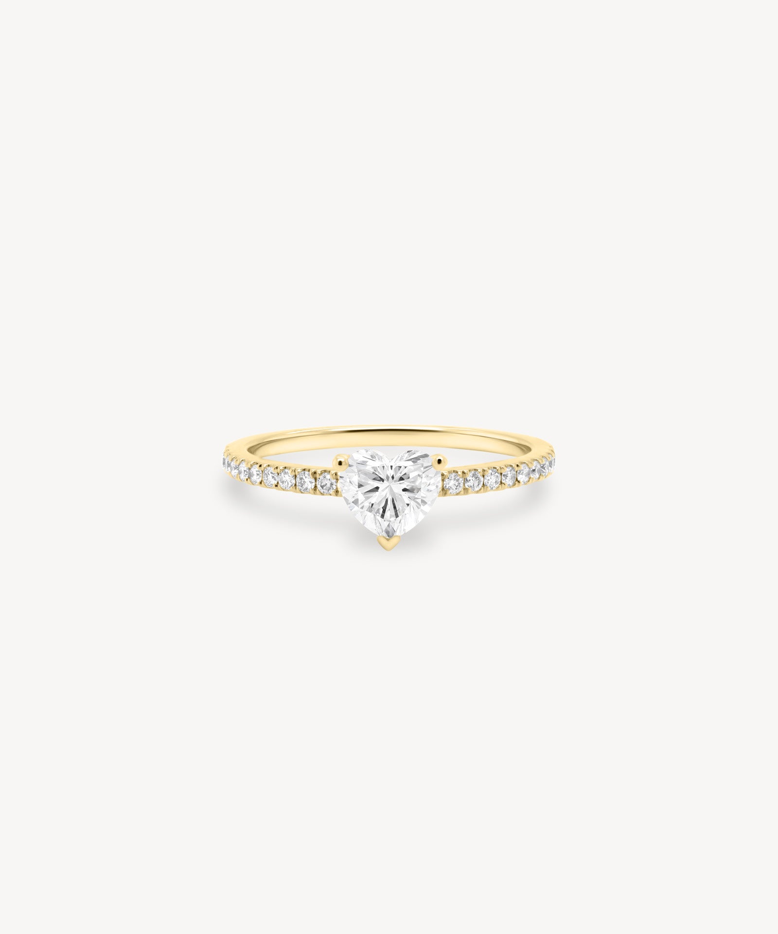 Mini Heart Shape Diamond Pavé Ring