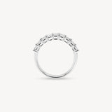 Emerald Cut Diamond Half Eternity Ring