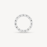 tinxx Large Round Cut Diamond Eternity Ring on white background side view