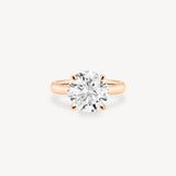 Classic Round Cut Diamond Solitaire Ring in Cathedral Setting