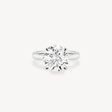 Classic Round Cut Diamond Solitaire Ring in Cathedral Setting