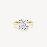 Classic Round Cut Diamond Solitaire Ring in Cathedral Setting