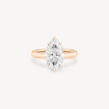 Classic Marquise Cut Diamond Solitaire Ring in Cathedral Setting