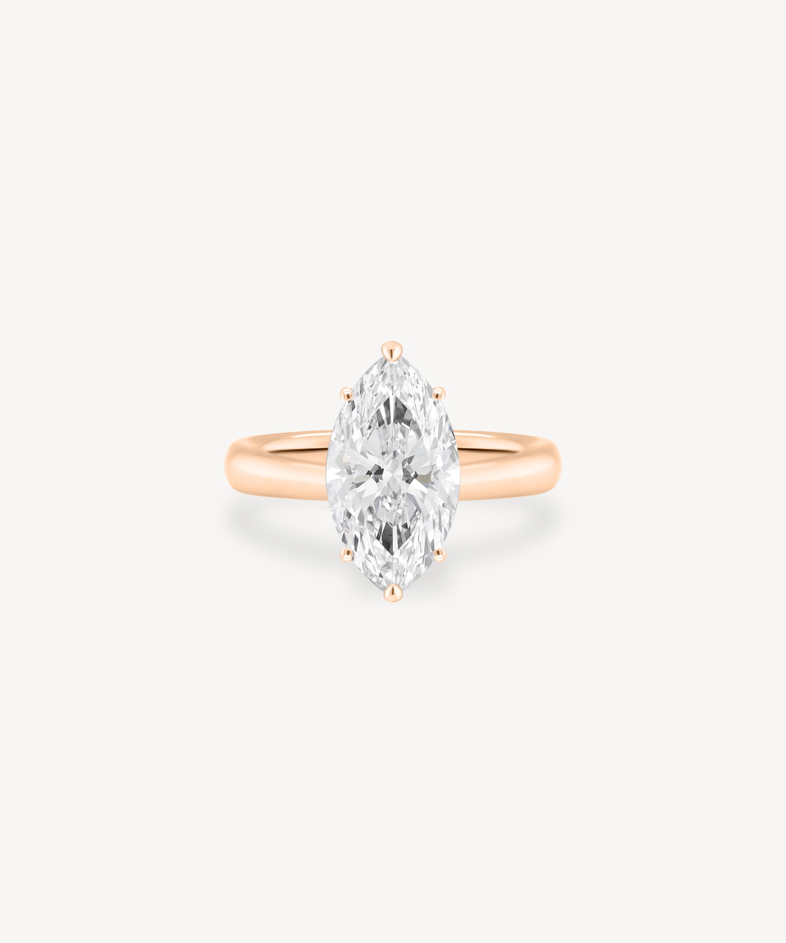 Classic Marquise Cut Diamond Solitaire Ring in Cathedral Setting