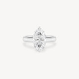 Classic Marquise Cut Diamond Solitaire Ring in Cathedral Setting