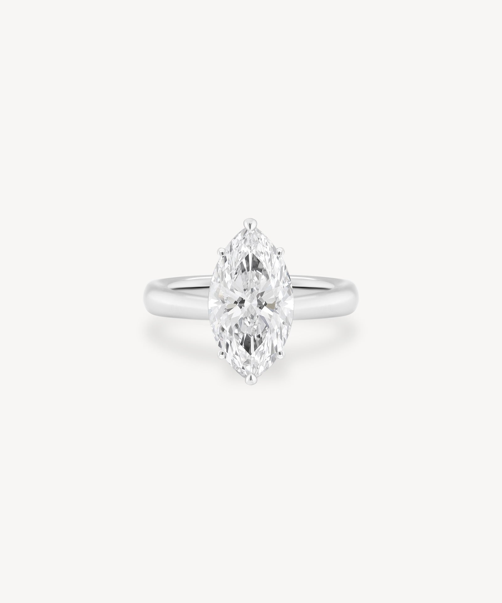 Classic Marquise Cut Diamond Solitaire Ring in Cathedral Setting