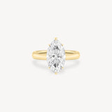 Classic Marquise Cut Diamond Solitaire Ring in Cathedral Setting