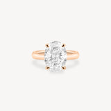 Classic Oval Cut Diamond Solitaire Ring in Cathedral Setting