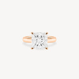 Classic Princess Cut Diamond Solitaire Ring in Cathedral Setting