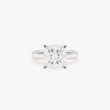 Classic Princess Cut Diamond Solitaire Ring in Cathedral Setting