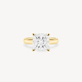 Classic Princess Cut Diamond Solitaire Ring in Cathedral Setting