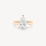 Classic Pear Cut Diamond Solitaire Ring in Cathedral Setting
