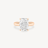 Classic Radiant Cut Diamond Solitaire Ring in Cathedral Setting