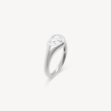 Heart Shaped Diamond Signet Ring