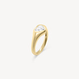 Heart Shaped Diamond Signet Ring