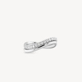 Wave Diamond and Gold Ring