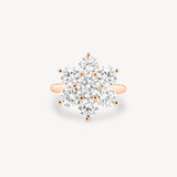 Large Diamond Cluster Flower Ring