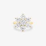 Large Diamond Cluster Flower Ring