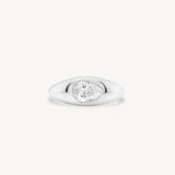 Pear Cut Diamond Signet Ring
