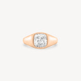 Cushion Cut Diamond Signet Ring