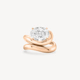Oval Cut Diamond Wave Wrap Ring