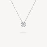Round Cut Diamond Bezel Necklace