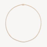 Round Cut Diamond Tennis Necklace in Enlargement Setting (Small)