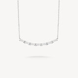 Baguette Cut Diamond Bar Necklace