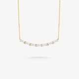 Baguette Cut Diamond Bar Necklace