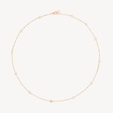 Princess Cut Station Necklace