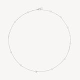 Princess Cut Station Necklace
