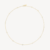 Princess Cut Station Necklace
