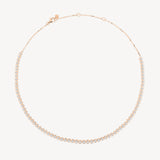 Round Cut Diamond Adjustable Tennis Necklace in Enlargement Setting